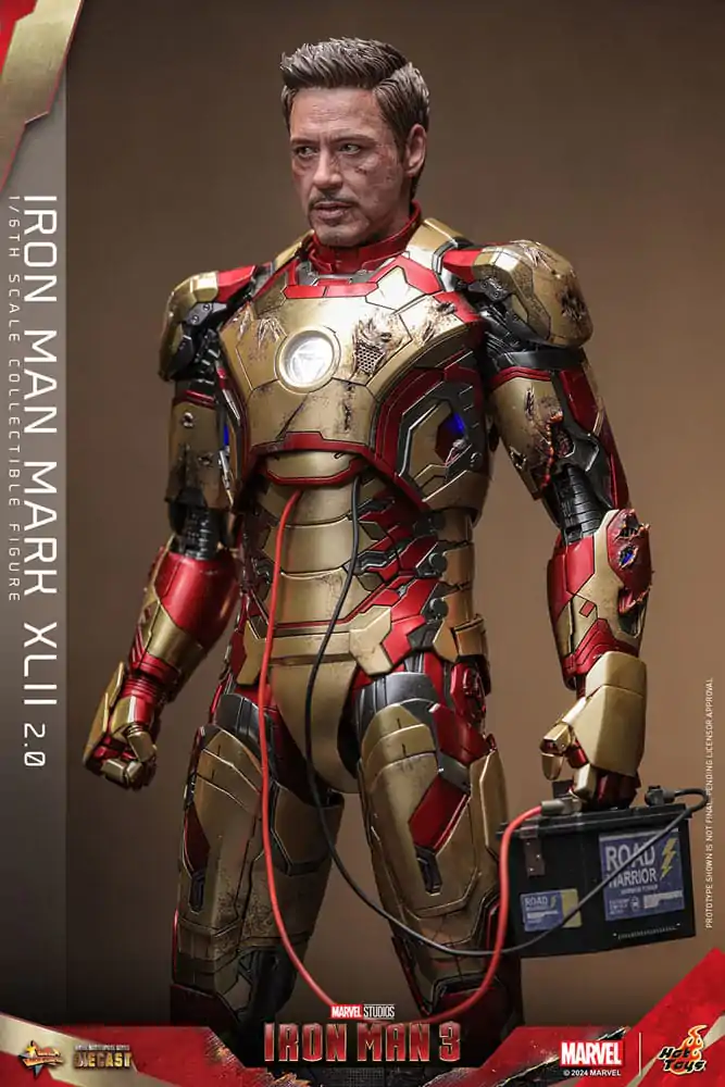 Iron Man 3 Movie Masterpiece Diecast 1/6 Iron Man Mark XLII (2.0) akciófigura 32 cm termékfotó