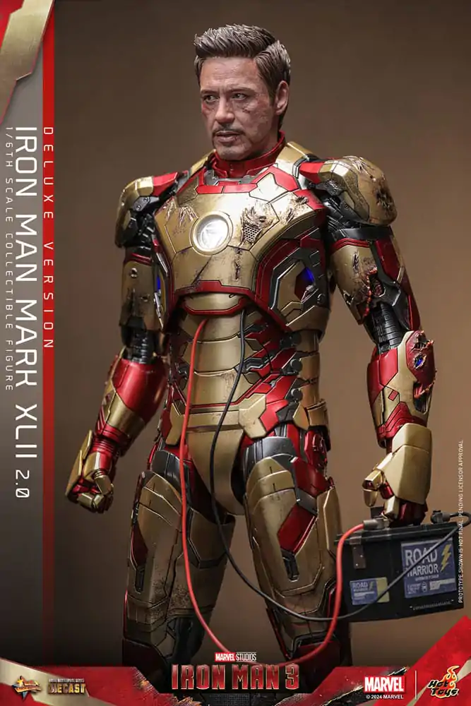 Iron Man 3 Movie Masterpiece Diecast 1/6 Iron Man Mark XLII (2.0) Deluxe akciófigura 32 cm termékfotó