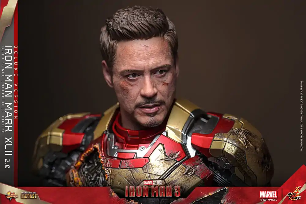 Iron Man 3 Movie Masterpiece Diecast 1/6 Iron Man Mark XLII (2.0) Deluxe akciófigura 32 cm termékfotó