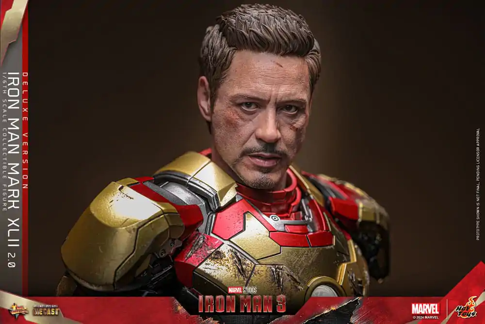 Iron Man 3 Movie Masterpiece Diecast 1/6 Iron Man Mark XLII (2.0) Deluxe akciófigura 32 cm termékfotó