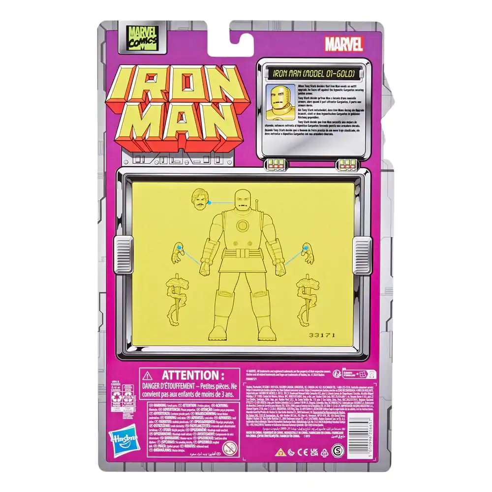 Iron Man Marvel Legends Iron Man (Model 01-Gold) akciófigura 15 cm termékfotó