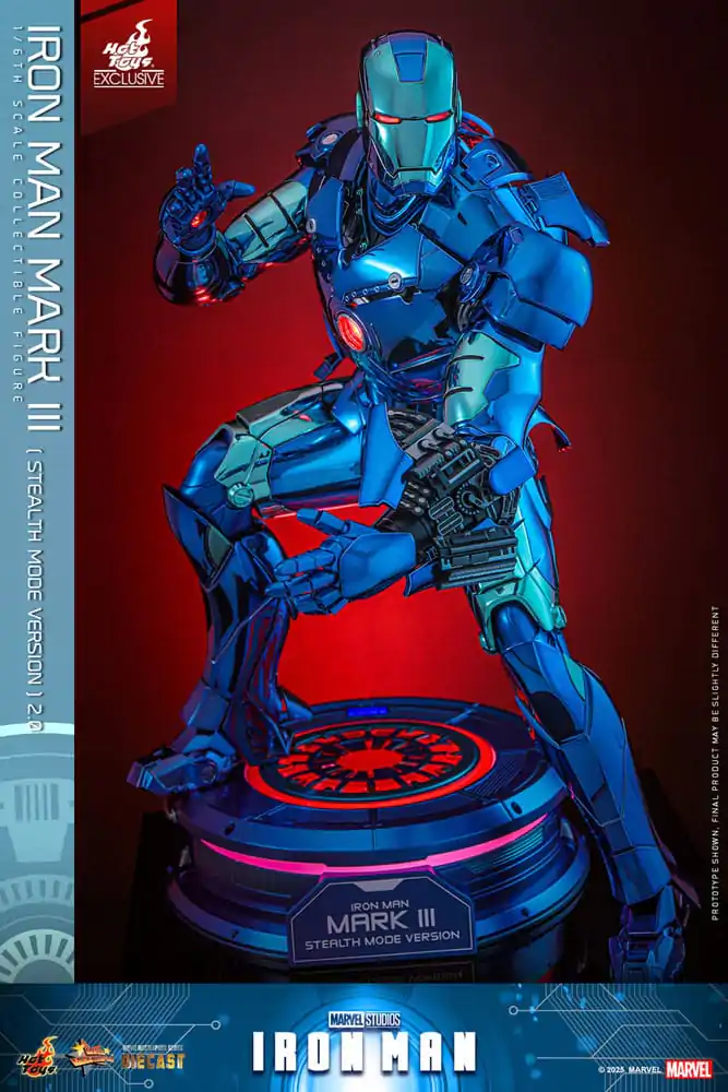Iron Man Movie Masterpiece Diecast 1/6 Iron Man Mark III (Stealth Mode Ver.) 2.0 Hot Toys Exkluzív akciófigura 33 cm termékfotó