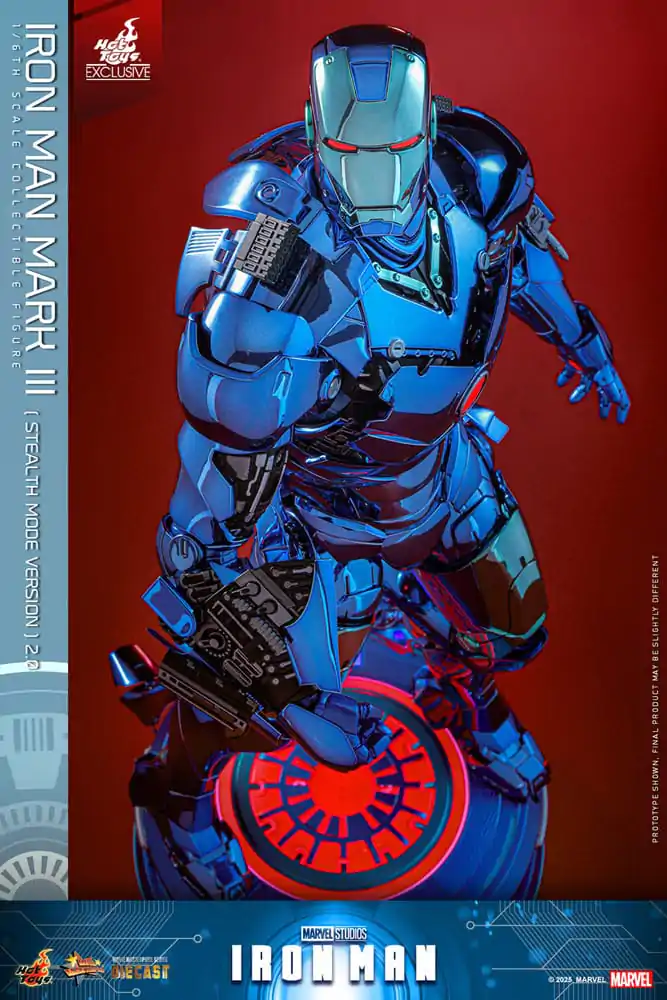 Iron Man Movie Masterpiece Diecast 1/6 Iron Man Mark III (Stealth Mode Ver.) 2.0 Hot Toys Exkluzív akciófigura 33 cm termékfotó