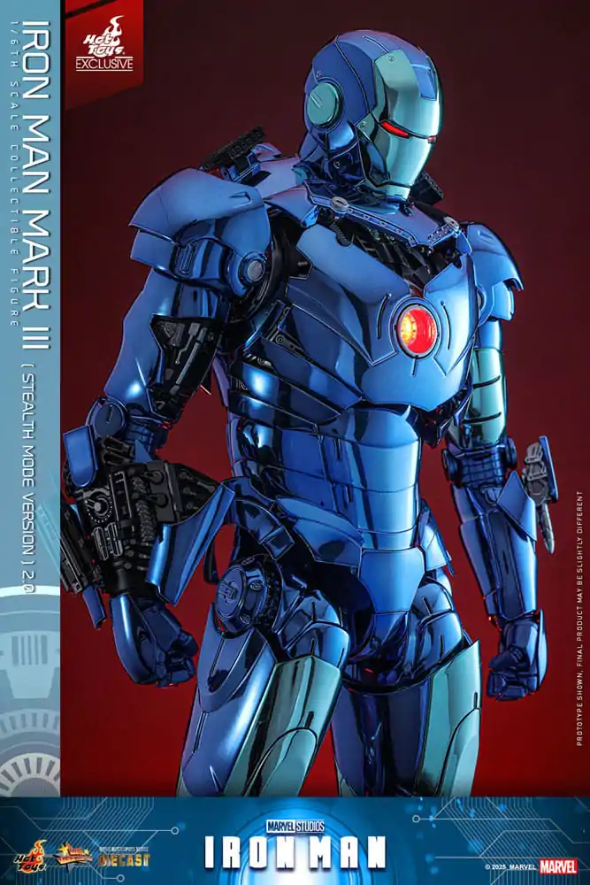 Iron Man Movie Masterpiece Diecast 1/6 Iron Man Mark III (Stealth Mode Ver.) 2.0 Hot Toys Exkluzív akciófigura 33 cm termékfotó