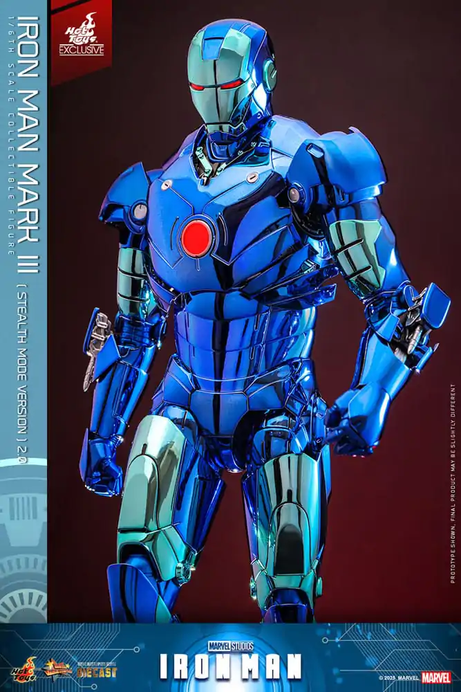 Iron Man Movie Masterpiece Diecast 1/6 Iron Man Mark III (Stealth Mode Ver.) 2.0 Hot Toys Exkluzív akciófigura 33 cm termékfotó