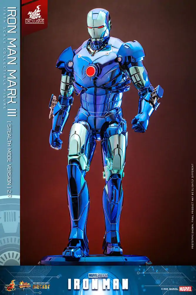 Iron Man Movie Masterpiece Diecast 1/6 Iron Man Mark III (Stealth Mode Ver.) 2.0 Hot Toys Exkluzív akciófigura 33 cm termékfotó