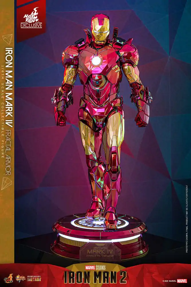 Iron Man Movie Masterpiece Diecast 1/6 Iron Man Mark VI (Fractal Armor) Hot Toys Exkluzív akciófigura 33 cm termékfotó
