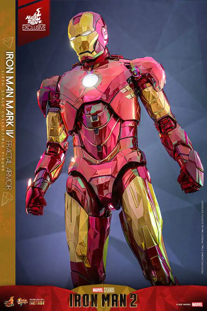 Iron Man Movie Masterpiece Diecast 1/6 Iron Man Mark VI (Fractal Armor) Hot Toys Exkluzív akciófigura 33 cm termékfotó