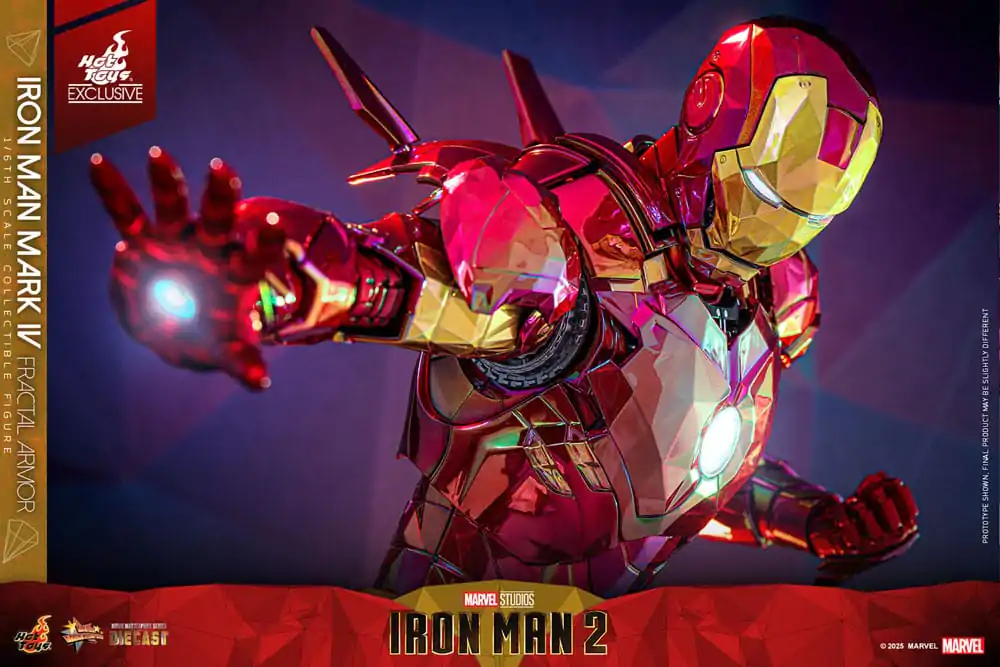 Iron Man Movie Masterpiece Diecast 1/6 Iron Man Mark VI (Fractal Armor) Hot Toys Exkluzív akciófigura 33 cm termékfotó