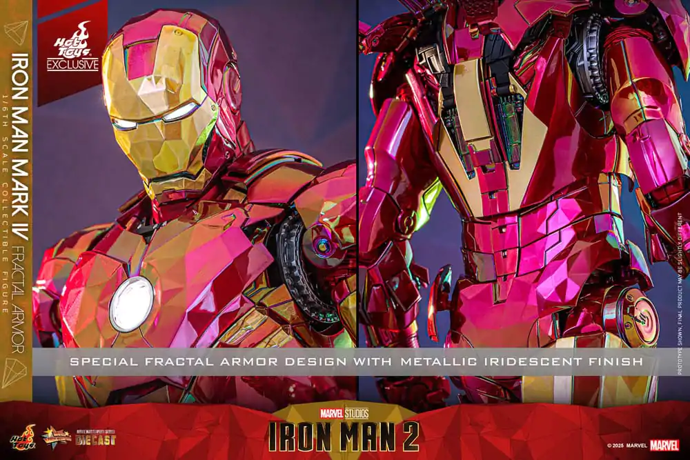 Iron Man Movie Masterpiece Diecast 1/6 Iron Man Mark VI (Fractal Armor) Hot Toys Exkluzív akciófigura 33 cm termékfotó