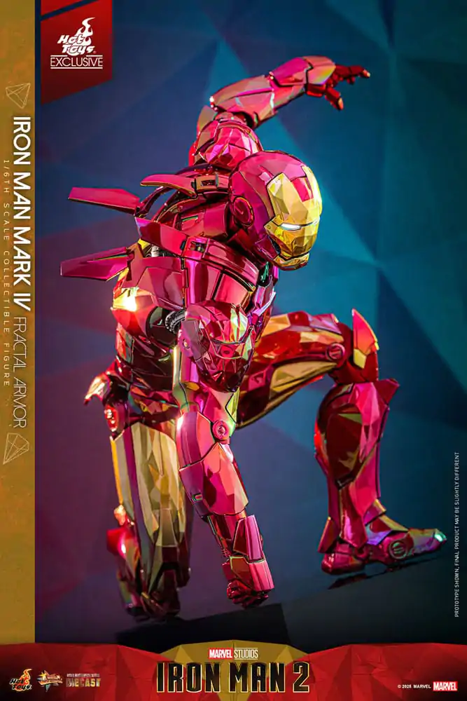 Iron Man Movie Masterpiece Diecast 1/6 Iron Man Mark VI (Fractal Armor) Hot Toys Exkluzív akciófigura 33 cm termékfotó
