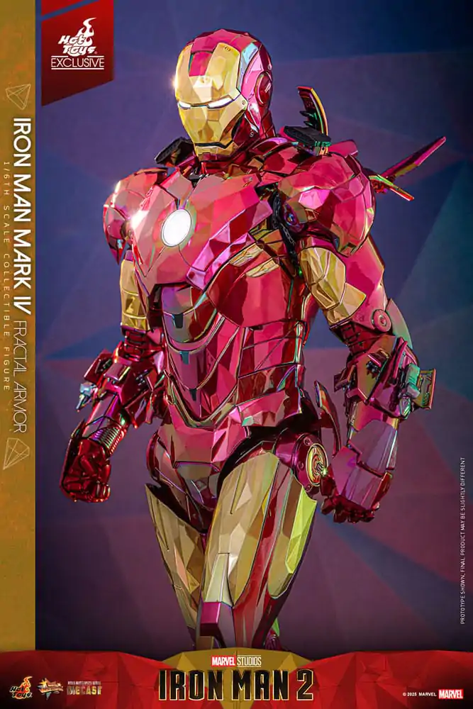 Iron Man Movie Masterpiece Diecast 1/6 Iron Man Mark VI (Fractal Armor) Hot Toys Exkluzív akciófigura 33 cm termékfotó