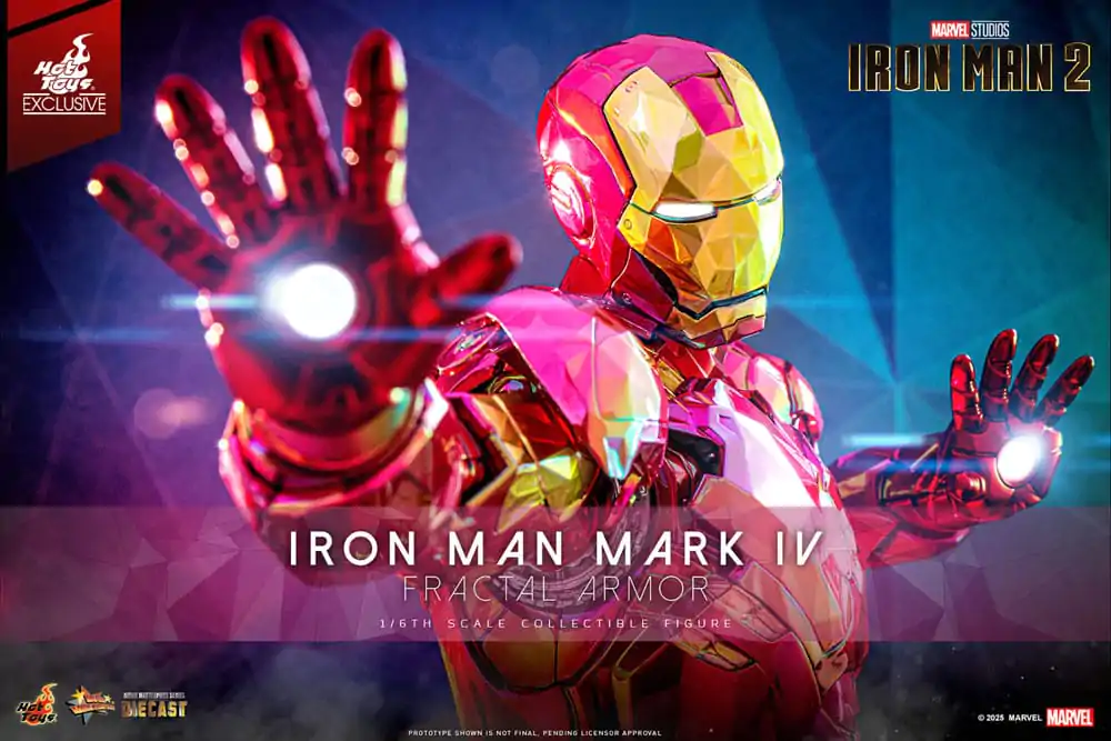 Iron Man Movie Masterpiece Diecast 1/6 Iron Man Mark VI (Fractal Armor) Hot Toys Exkluzív akciófigura 33 cm termékfotó