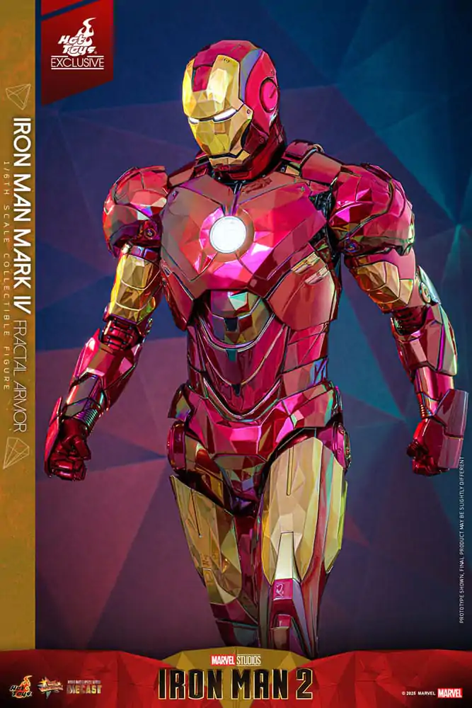 Iron Man Movie Masterpiece Diecast 1/6 Iron Man Mark VI (Fractal Armor) Hot Toys Exkluzív akciófigura 33 cm termékfotó