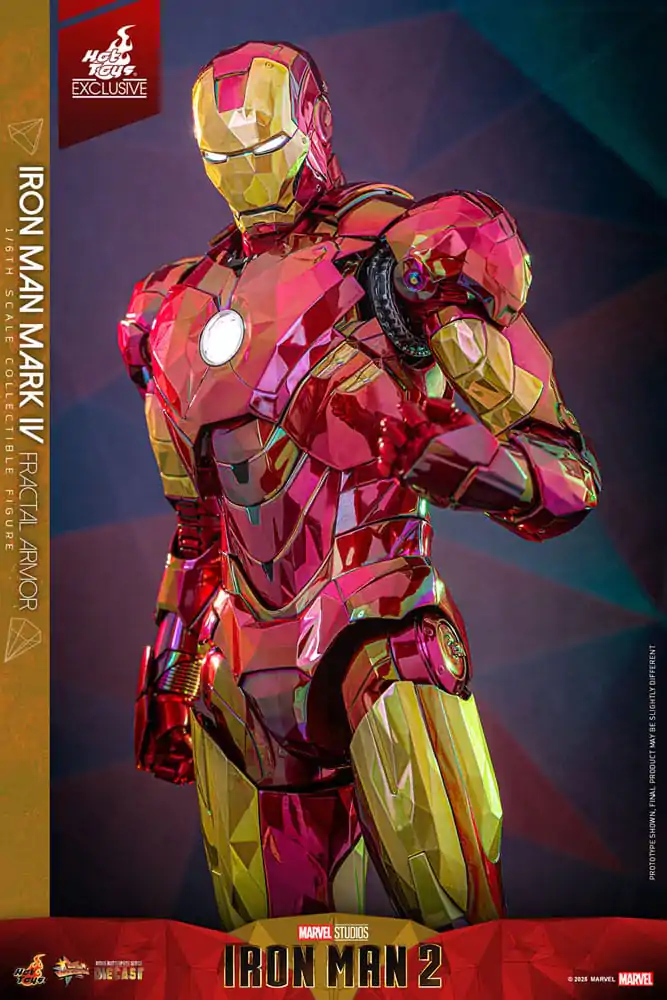 Iron Man Movie Masterpiece Diecast 1/6 Iron Man Mark VI (Fractal Armor) Hot Toys Exkluzív akciófigura 33 cm termékfotó