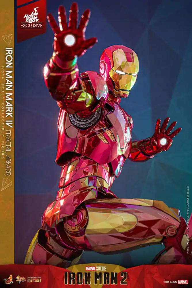 Iron Man Movie Masterpiece Diecast 1/6 Iron Man Mark VI (Fractal Armor) Hot Toys Exkluzív akciófigura 33 cm termékfotó