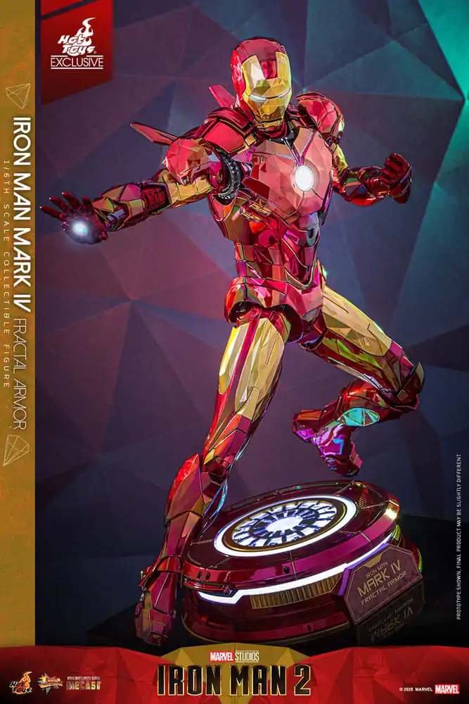 Iron Man Movie Masterpiece Diecast 1/6 Iron Man Mark VI (Fractal Armor) Hot Toys Exkluzív akciófigura 33 cm termékfotó