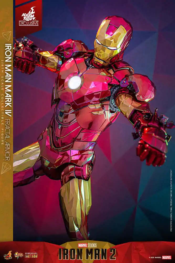 Iron Man Movie Masterpiece Diecast 1/6 Iron Man Mark VI (Fractal Armor) Hot Toys Exkluzív akciófigura 33 cm termékfotó
