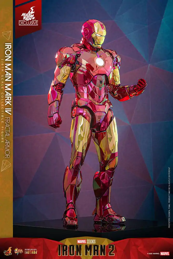 Iron Man Movie Masterpiece Diecast 1/6 Iron Man Mark VI (Fractal Armor) Hot Toys Exkluzív akciófigura 33 cm termékfotó
