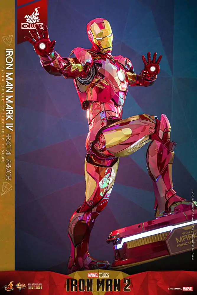 Iron Man Movie Masterpiece Diecast 1/6 Iron Man Mark VI (Fractal Armor) Hot Toys Exkluzív akciófigura 33 cm termékfotó