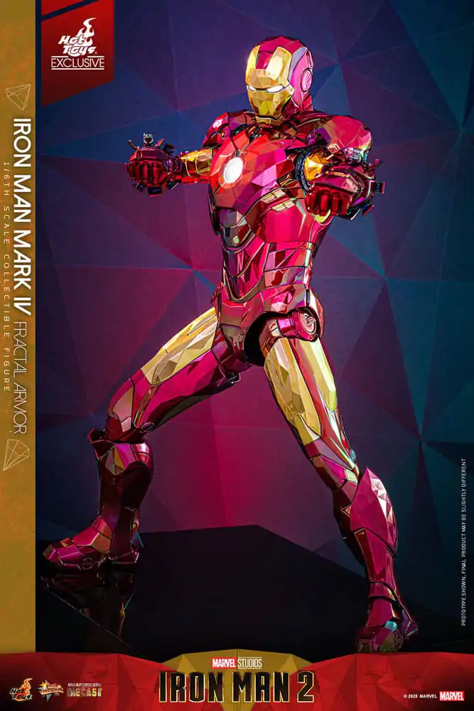 Iron Man Movie Masterpiece Diecast 1/6 Iron Man Mark VI (Fractal Armor) Hot Toys Exkluzív akciófigura 33 cm termékfotó