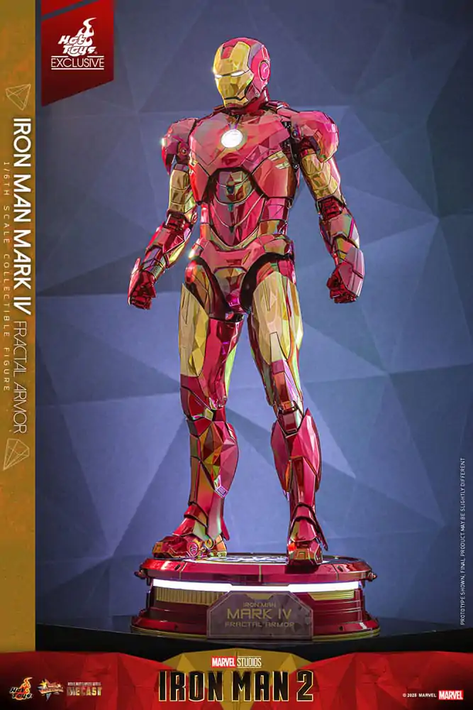 Iron Man Movie Masterpiece Diecast 1/6 Iron Man Mark VI (Fractal Armor) Hot Toys Exkluzív akciófigura 33 cm termékfotó