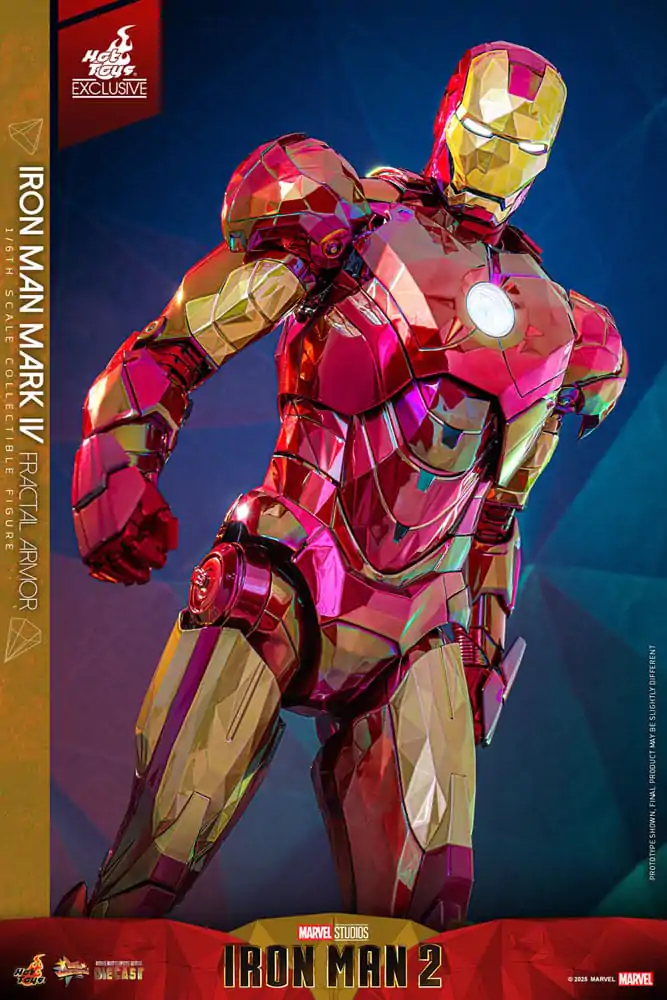 Iron Man Movie Masterpiece Diecast 1/6 Iron Man Mark VI (Fractal Armor) Hot Toys Exkluzív akciófigura 33 cm termékfotó