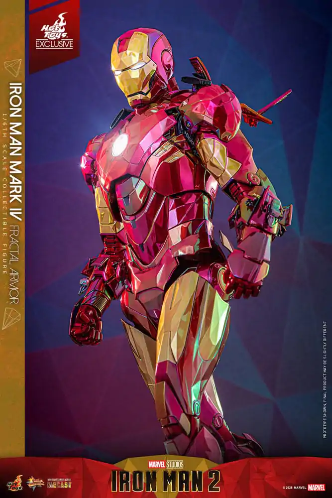 Iron Man Movie Masterpiece Diecast 1/6 Iron Man Mark VI (Fractal Armor) Hot Toys Exkluzív akciófigura 33 cm termékfotó