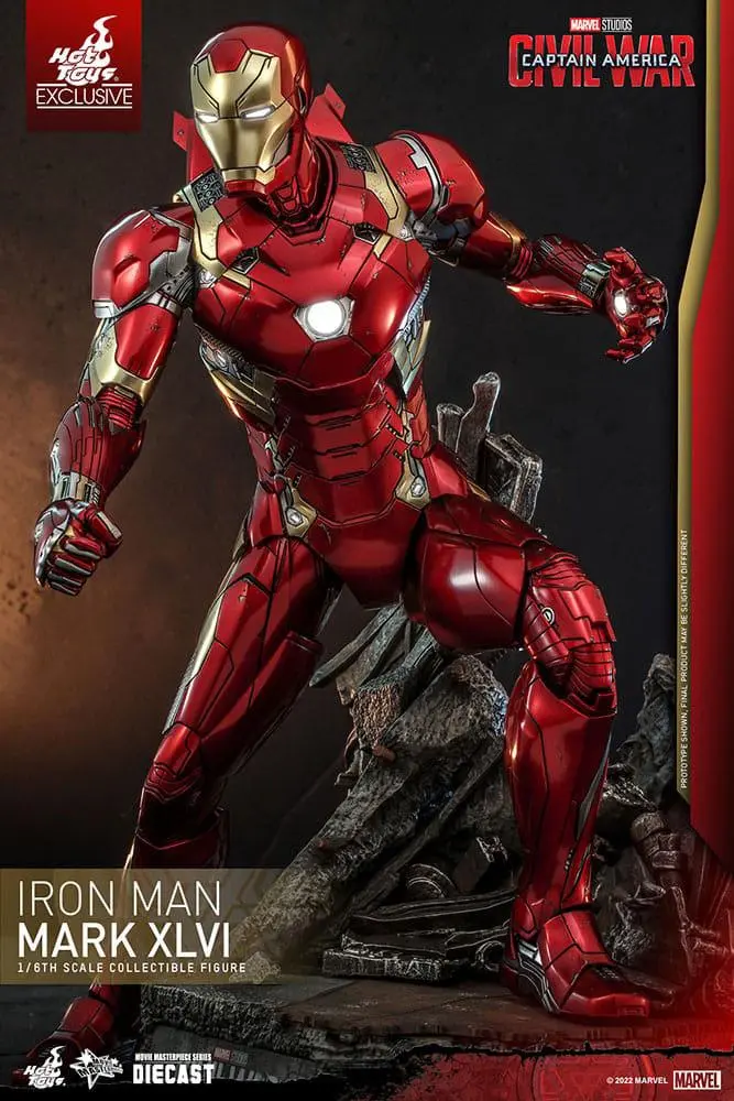 Iron Man Movie Masterpiece Diecast 1/6 Iron Man Mark XLVI akciófigura 32 cm termékfotó