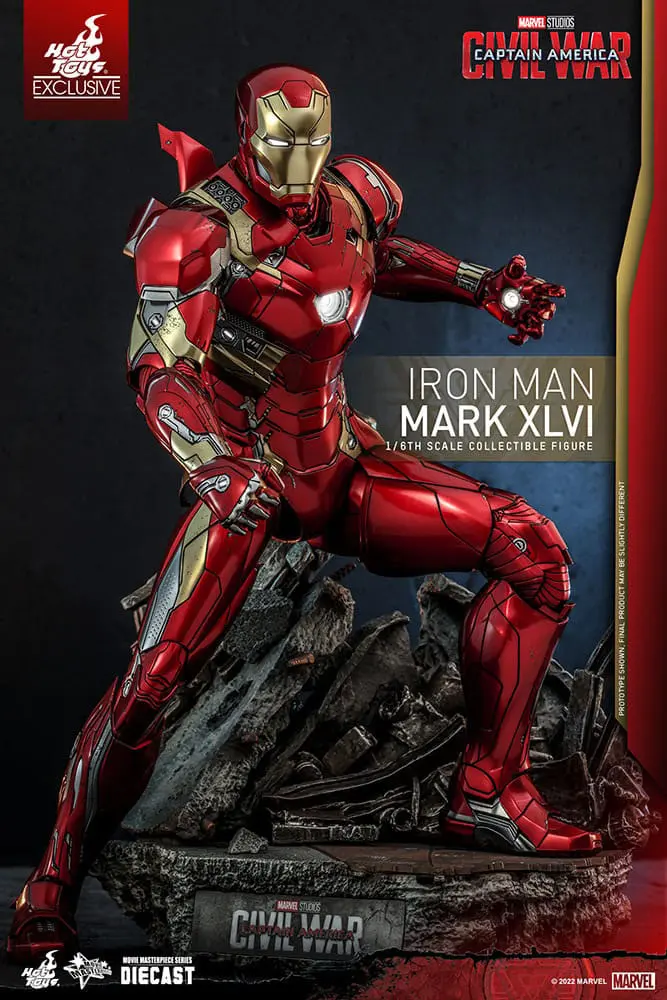 Iron Man Movie Masterpiece Diecast 1/6 Iron Man Mark XLVI akciófigura 32 cm termékfotó