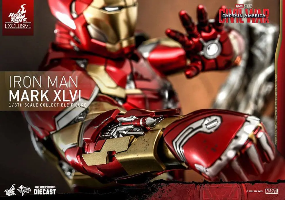 Iron Man Movie Masterpiece Diecast 1/6 Iron Man Mark XLVI akciófigura 32 cm termékfotó