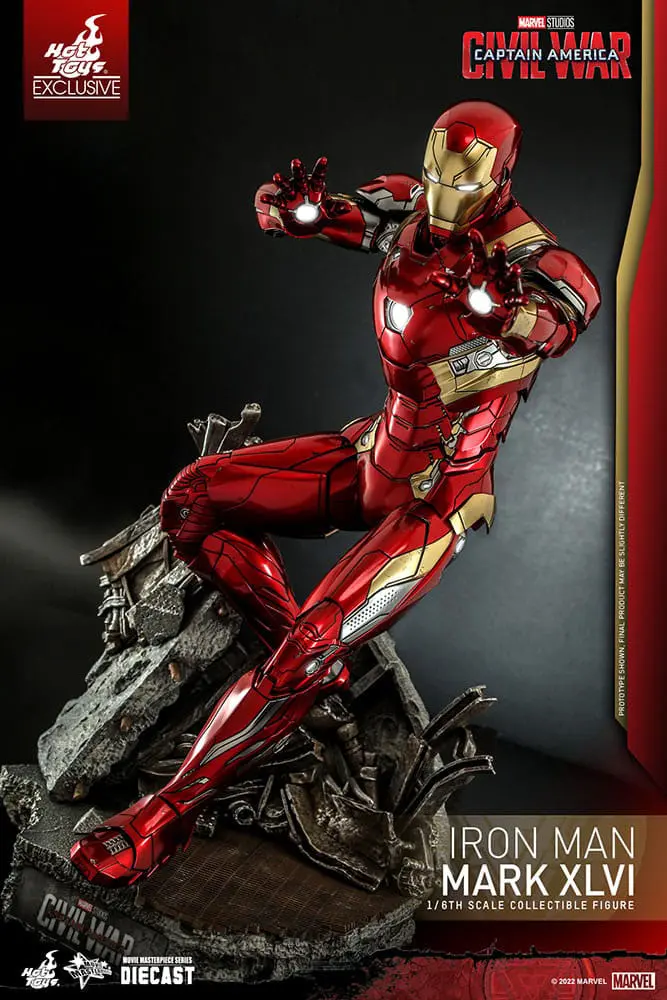 Iron Man Movie Masterpiece Diecast 1/6 Iron Man Mark XLVI akciófigura 32 cm termékfotó