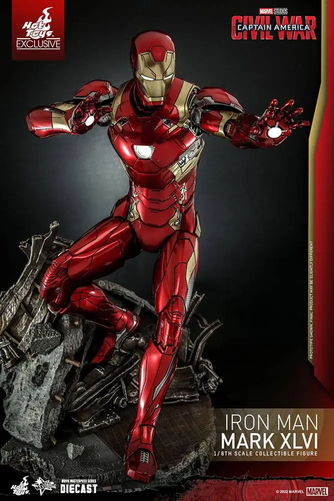 Iron Man Movie Masterpiece Diecast 1/6 Iron Man Mark XLVI akciófigura 32 cm termékfotó