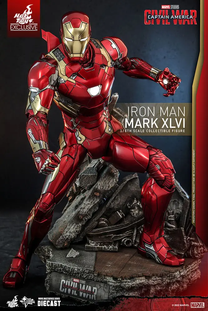 Iron Man Movie Masterpiece Diecast 1/6 Iron Man Mark XLVI akciófigura 32 cm termékfotó