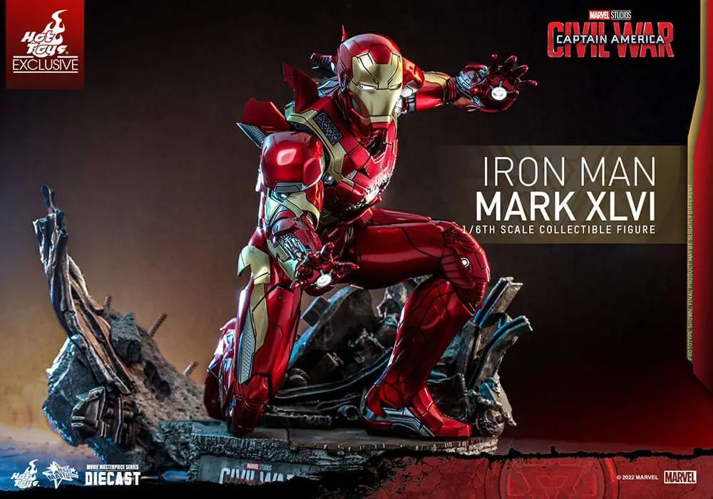 Iron Man Movie Masterpiece Diecast 1/6 Iron Man Mark XLVI akciófigura 32 cm termékfotó