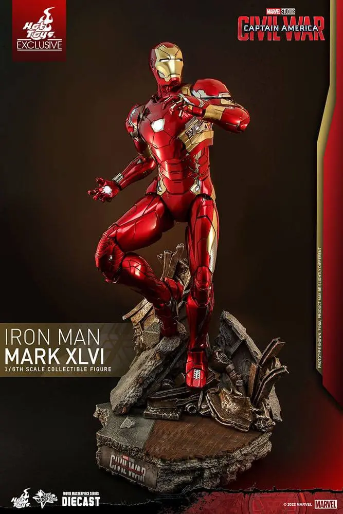 Iron Man Movie Masterpiece Diecast 1/6 Iron Man Mark XLVI akciófigura 32 cm termékfotó