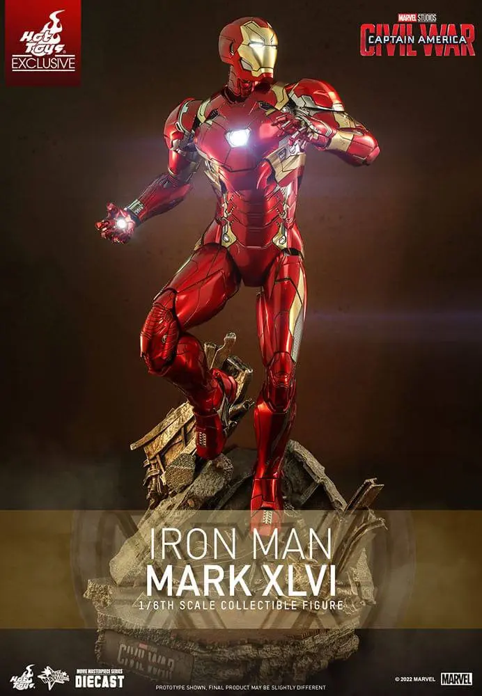 Iron Man Movie Masterpiece Diecast 1/6 Iron Man Mark XLVI akciófigura 32 cm termékfotó