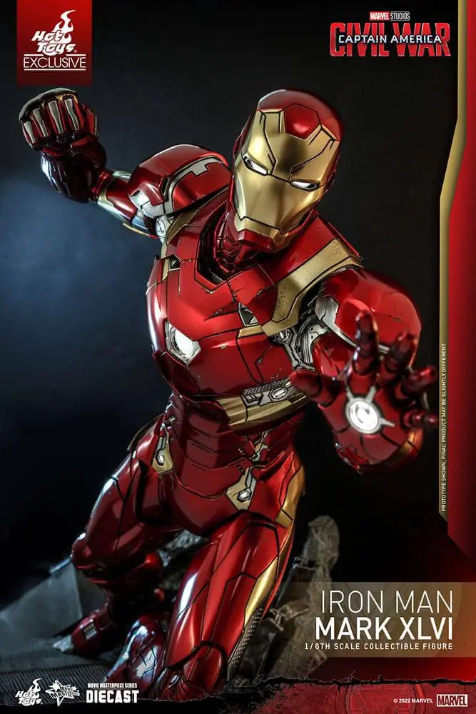 Iron Man Movie Masterpiece Diecast 1/6 Iron Man Mark XLVI akciófigura 32 cm termékfotó