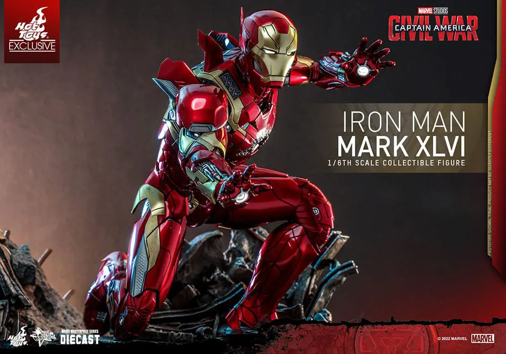 Iron Man Movie Masterpiece Diecast 1/6 Iron Man Mark XLVI akciófigura 32 cm termékfotó