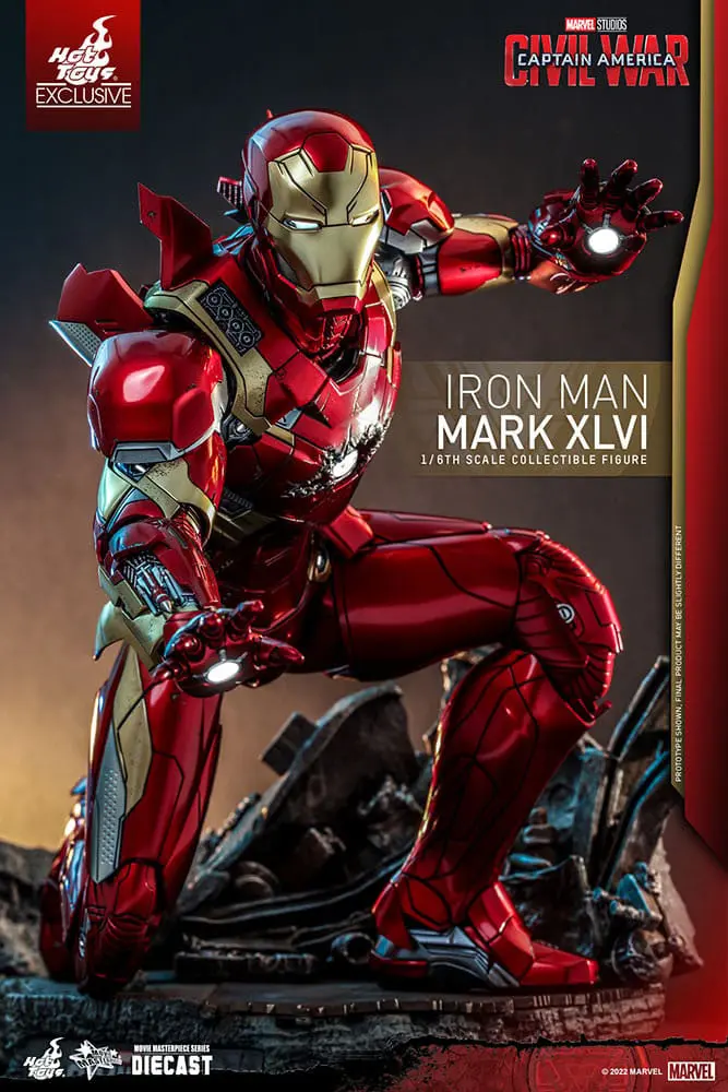 Iron Man Movie Masterpiece Diecast 1/6 Iron Man Mark XLVI akciófigura 32 cm termékfotó