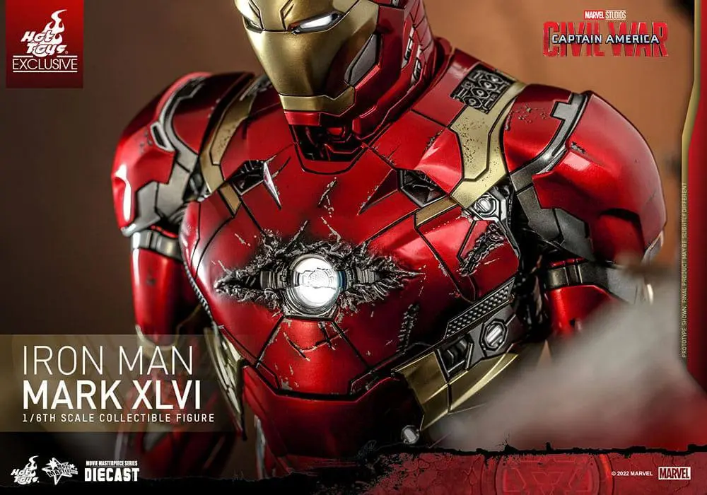 Iron Man Movie Masterpiece Diecast 1/6 Iron Man Mark XLVI akciófigura 32 cm termékfotó