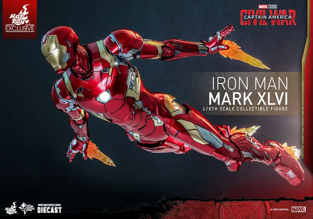 Iron Man Movie Masterpiece Diecast 1/6 Iron Man Mark XLVI akciófigura 32 cm termékfotó