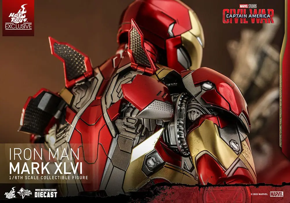 Iron Man Movie Masterpiece Diecast 1/6 Iron Man Mark XLVI akciófigura 32 cm termékfotó