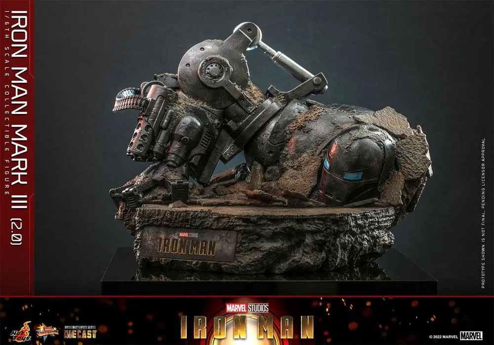 Iron Man Movie Masterpiece Series Diecast 1/6 Iron Man Mark III (2.0) akciófigura 32 cm termékfotó