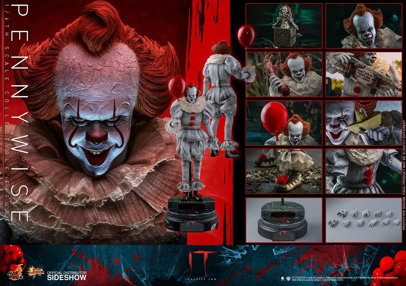 It Chapter Two Movie Masterpiece 1/6 Pennywise akciófigura 32 cm termékfotó