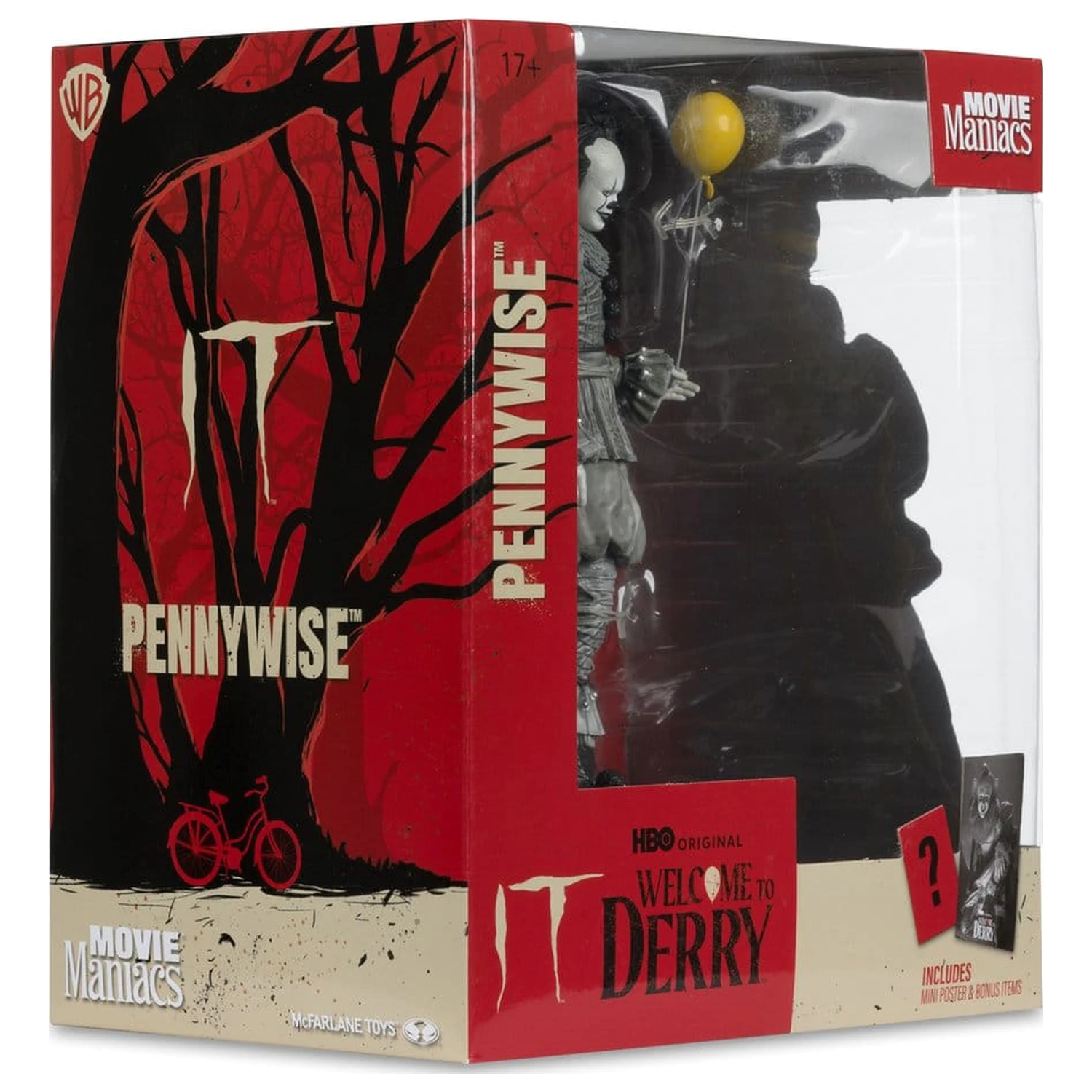 It Welcome to Derry Movie Maniacs figura Pennywise (Black & White) 16 cm termékfotó