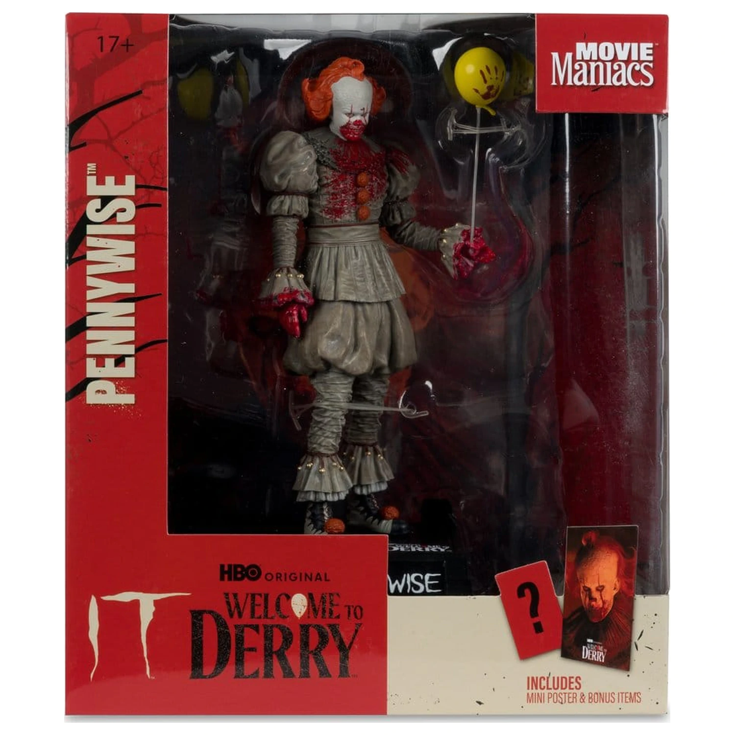 It Welcome to Derry Movie Maniacs figura Pennywise (Bloody) 16 cm termékfotó