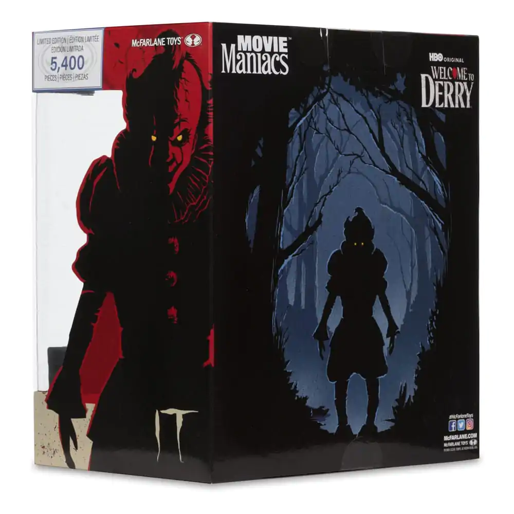 It: Welcome to Derry Movie Maniacs Pennywise (Flashback) (Gold Label) PVC szobor figura 16 cm termékfotó