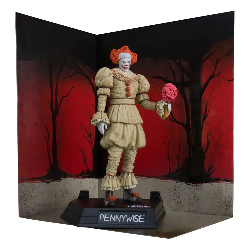 It: Welcome to Derry Movie Maniacs Pennywise (Flashback) (Gold Label) PVC szobor figura 16 cm termékfotó