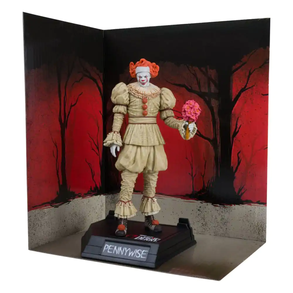It: Welcome to Derry Movie Maniacs Pennywise (Flashback) (Gold Label) PVC szobor figura 16 cm termékfotó